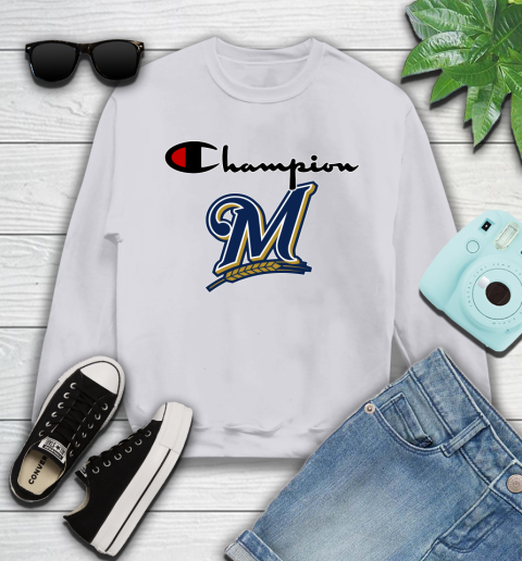 MLB Baseball Milwaukee Brewers Champion Shirt Youth Sweatshirt 2