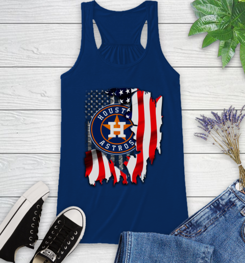Houston Astros MLB Baseball American Flag Racerback Tank 8