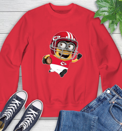 NFL Kansas City Chiefs Minions Disney Football Sports Sweatshirt 10