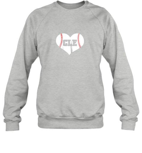 tzpr cleveland ohio baseball love heart cle gift jersey fan sweatshirt 35 front sport grey