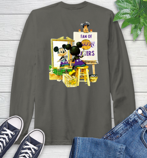 NBA Basketball Los Angeles Lakers Mickey Drawing Shirt 64 NBA Basketball Los Angeles Lakers Mickey Drawing Shirt - Image 64