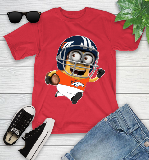 NFL Denver Broncos Minions Disney Football Sports Youth T-Shirt 10