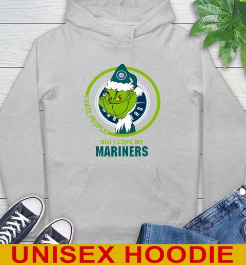 Seattle Mariners MLB Christmas Grinch I Hate People But I Love My Favorite Baseball Team Hoodie 6