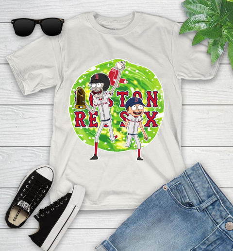 MLB Boston Red Sox Rick And Morty Commissioner's Trophy Baseball Sports Youth T-Shirt 12