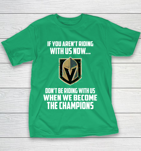 NHL Vegas Golden Knights Hockey We Become The Champions Youth T-Shirt 3
