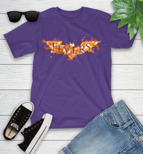 NHL Philadelphia Flyers Batman Logo DC Hockey Sports Shirts Youth T-Shirt - Image 4
