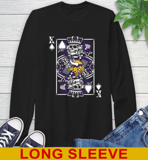 Minnesota Vikings NFL Football The King Of Spades Death Cards Shirt Long Sleeve T-Shirt