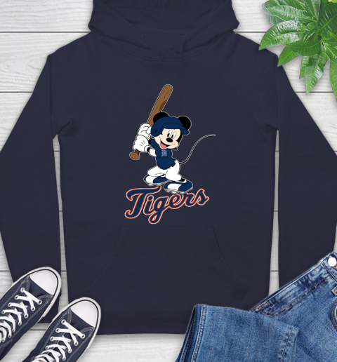 MLB Baseball Detroit Tigers Cheerful Mickey Mouse Shirt Hoodie 4
