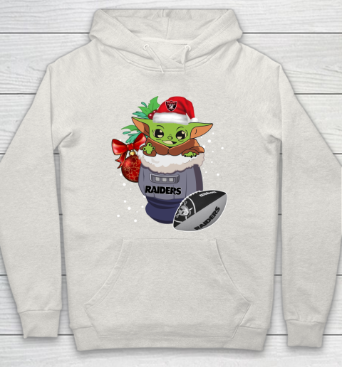 Oakland Raiders Christmas Baby Yoda Star Wars Funny Happy NFL Hoodie 12