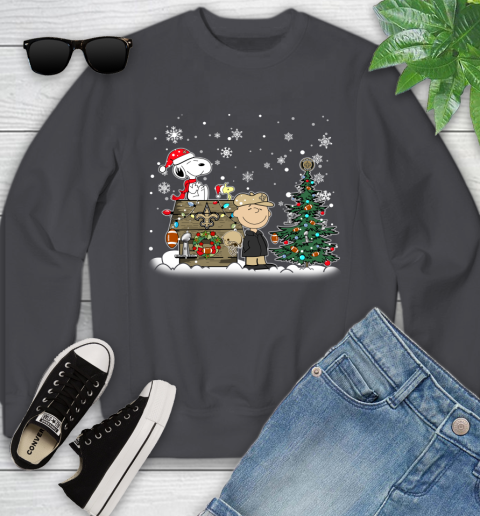 NFL New Orleans Saints Snoopy Charlie Brown Christmas Football Super Bowl Sports Youth Sweatshirt 5