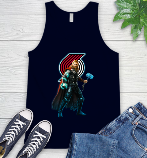 NBA Thor Avengers Endgame Basketball Portland Trail Blazers Tank Top 4 NBA Thor Avengers Endgame Basketball Portland Trail Blazers Tank Top - Image 4