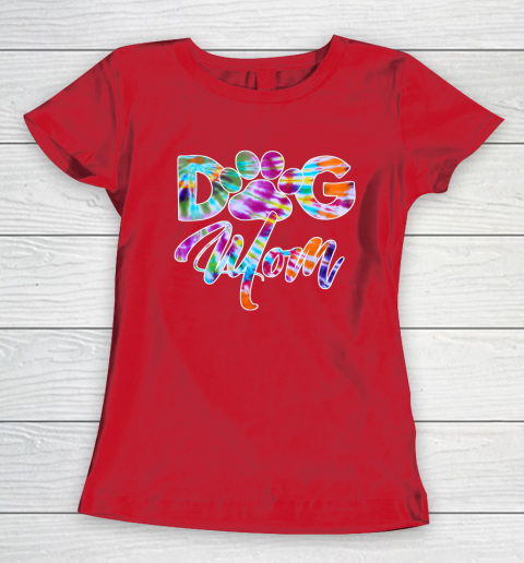 Dog Mom Shirt Tie Dye Dog Mom Apparel for Women Dog Lover Gifts Paw Women's T-Shirt 9