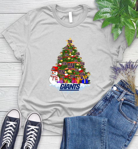 New York Giants Merry Christmas NFL Football Sports Women's T-Shirt