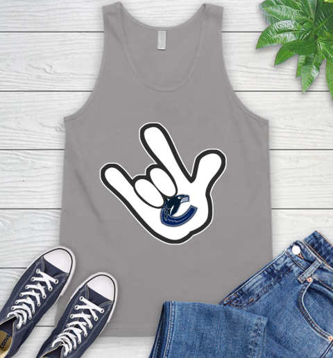 Vancouver Canucks NHL Hockey Mickey Rock Hand Disney Tank Top 4