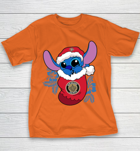 New Orleans Saints Christmas Stitch In The Sock Funny Disney NFL Youth T-Shirt 6