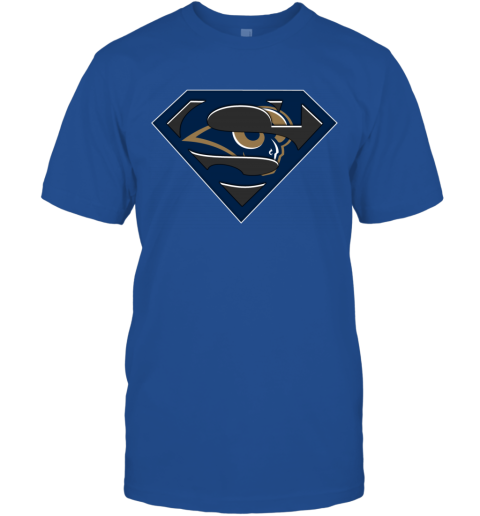 NFL Los Angeles Rams LOGO Superman lmuu nfl los angeles ramslogo superman classic t shirt 2 front royal