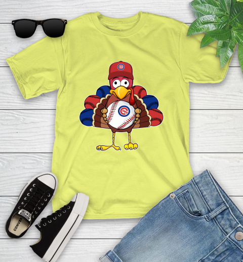 Chicago Cubs Turkey thanksgiving Youth T-Shirt 8
