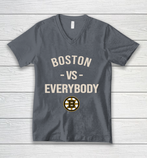 Boston Bruins Vs Everybody V-Neck T-Shirt 4