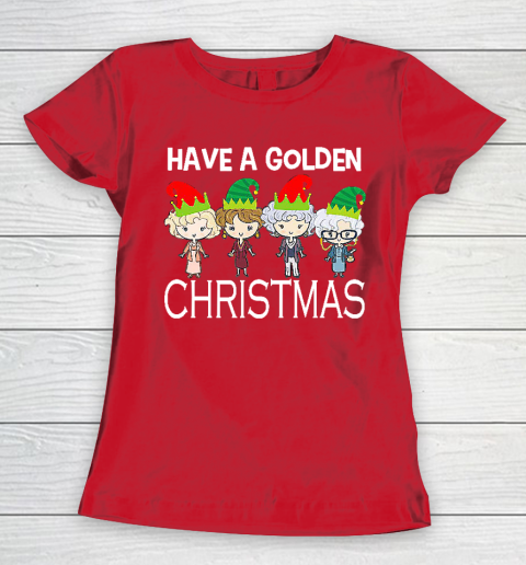 Golden Girls Lovers Gift T shirt Have A Golden Christmas Vintage Women's T-Shirt 9