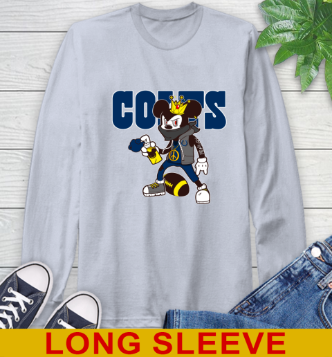 Indianapolis Colts NFL Football Mickey Peace Sign Sports Long Sleeve T-Shirt 6