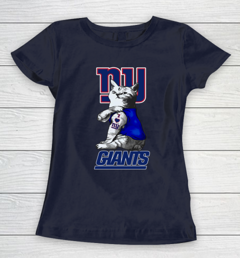 NFL Football My Cat Loves New York Giants Women's T-Shirt 2