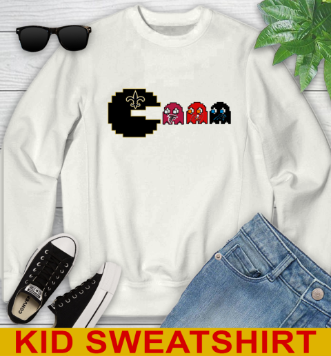 New Orleans Saints NFL Football Pac Man Champion Youth Sweatshirt