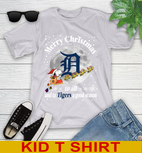 Detroit Tigers Merry Christmas To All And To Tigers A Good Season MLB Baseball Sports Youth T-Shirt 4