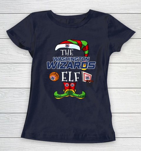 Washington Wizards Christmas ELF Funny NBA Women's T-Shirt 2