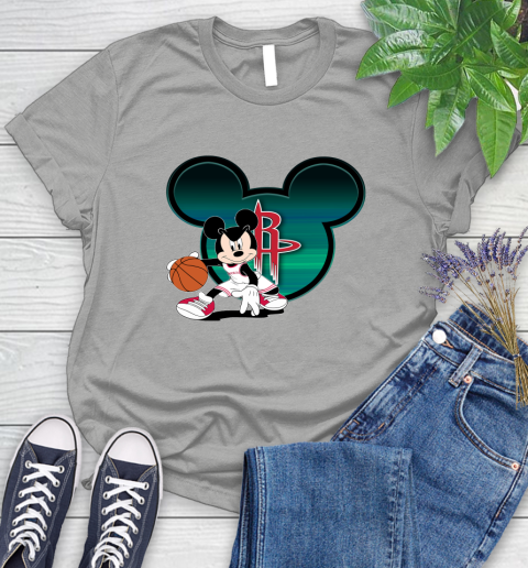NBA Houston Rockets Mickey Mouse Disney Basketball Women's T-Shirt 10