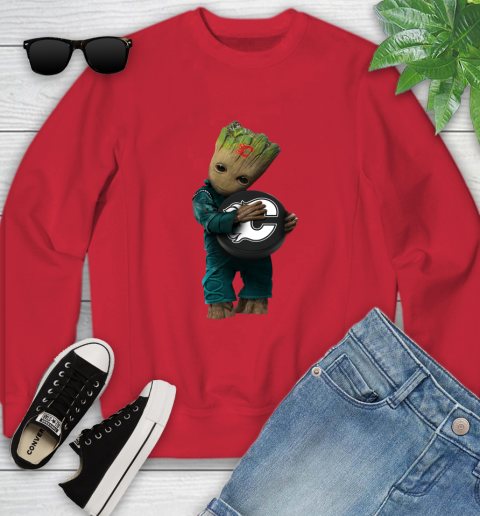 NHL Groot Guardians Of The Galaxy Hockey Sports Calgary Flames Youth Sweatshirt 9