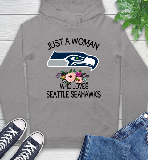 NFL Just A Woman Who Loves Seattle Seahawks Football Sports Hoodie 4