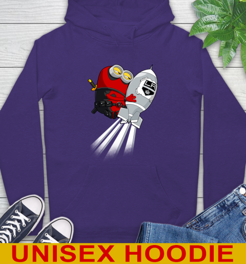 NHL Hockey Los Angeles Kings Deadpool Minion Marvel Shirt Hoodie 5