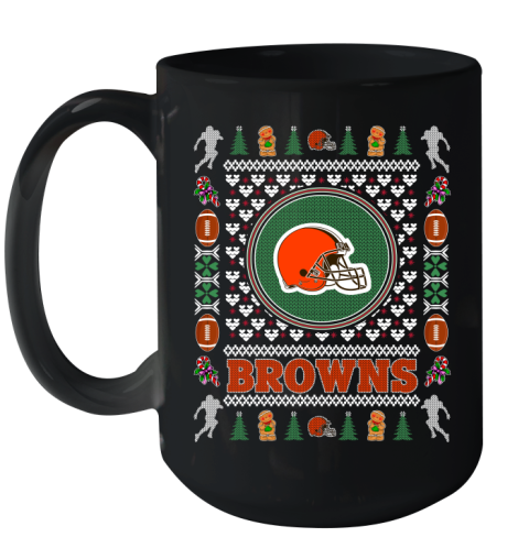 Cleveland Browns Merry Christmas NFL Football Loyal Fan Ceramic Mug 15oz