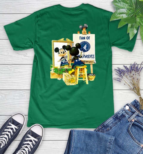 NBA Basketball Minnesota Timberwolves Mickey Drawing Shirt 75