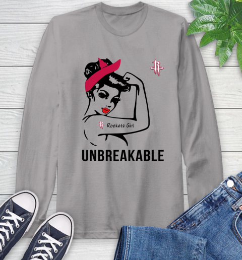 NBA Houston Rockets Girl Unbreakable Basketball Sports Long Sleeve T-Shirt 4