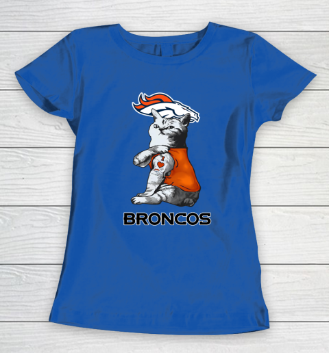 NFL Football My Cat Loves Denver Broncos Women's T-Shirt 8