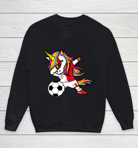 Funny Dabbing Unicorn Malta Football Maltese Flag Soccer Youth Sweatshirt