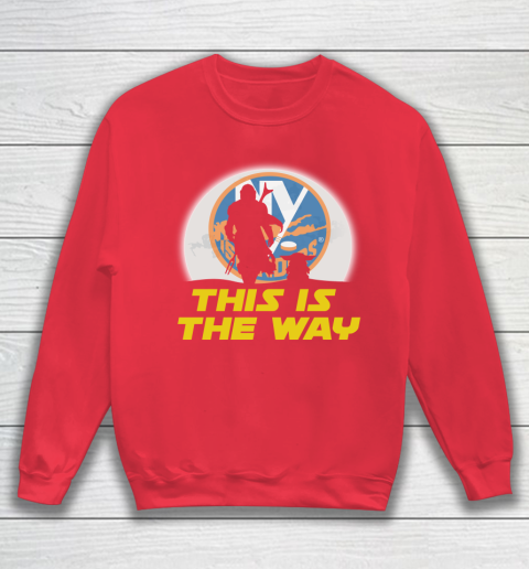 New York Islanders NHL Ice Hockey Star Wars Yoda And Mandalorian This Is The Way Sweatshirt 7