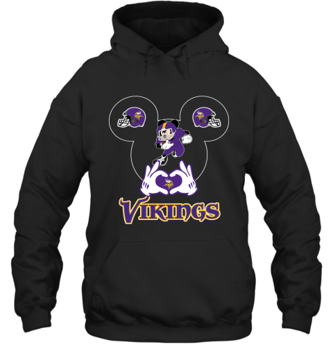 I Love The Vikings Mickey Mouse Minnesota Vikings Hoodie