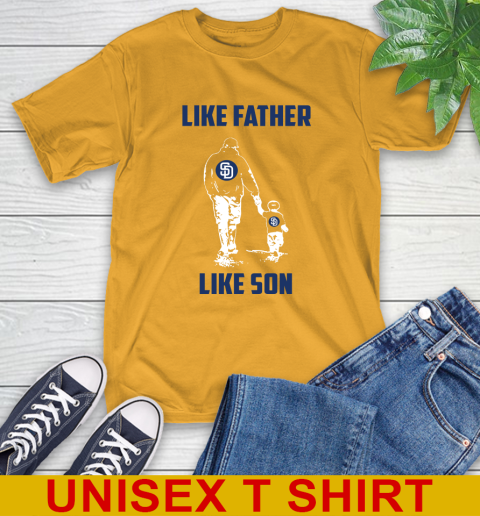 San Diego Padres MLB Baseball Like Father Like Son Sports T-Shirt 2