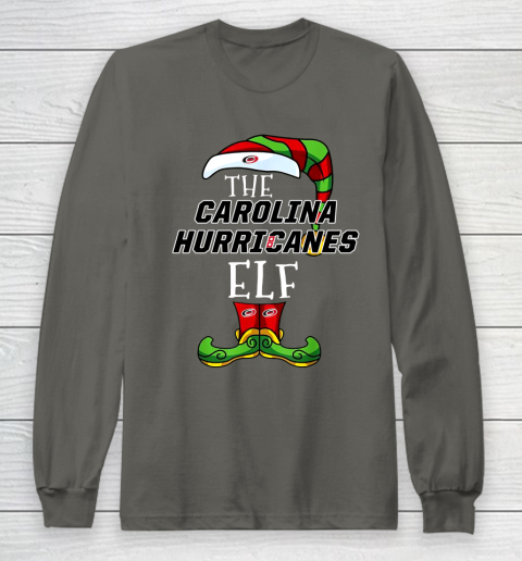 Carolina Hurricanes Christmas ELF Funny NHL Long Sleeve T-Shirt 5