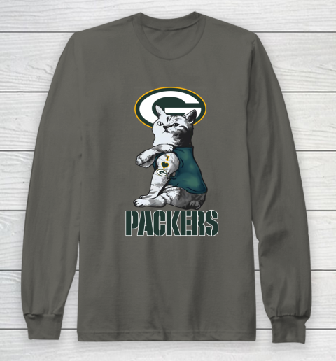 NFL Football My Cat Loves Green Bay Packers Long Sleeve T-Shirt 5