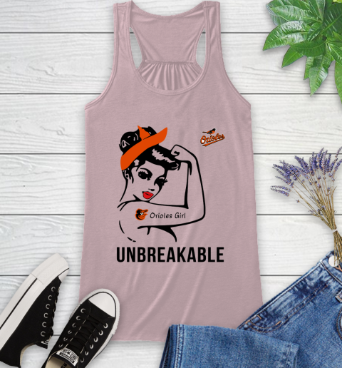 MLB Baltimore Orioles Girl Unbreakable Baseball Sports Racerback Tank 5