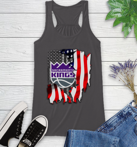 Sacramento Kings NBA Basketball American Flag Racerback Tank 11