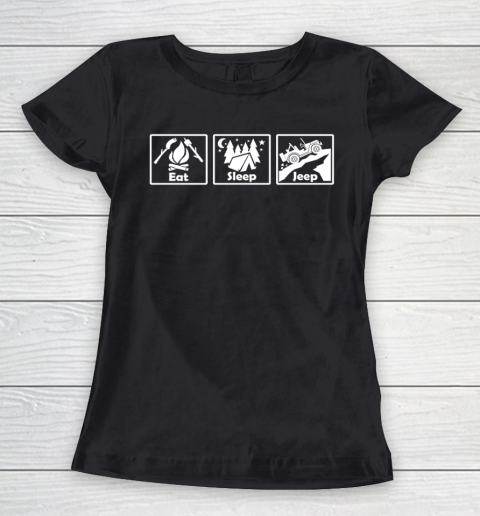 Eat. Sleep. Jeep. Simple Camping Women's T-Shirt