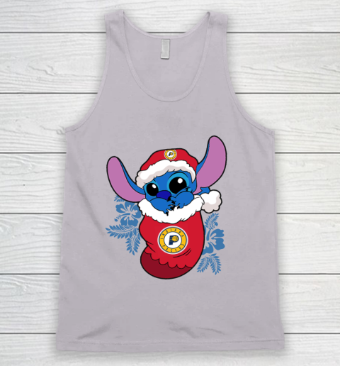 Indiana Pacers Christmas Stitch In The Sock Funny Disney NBA Tank Top 4
