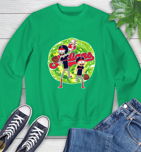 MLB Cleveland Indians Rick And Morty Baseball Sports Sweatshirt 6