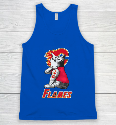 NHL My Cat Loves Calgary Flames Hockey Tank Top 4