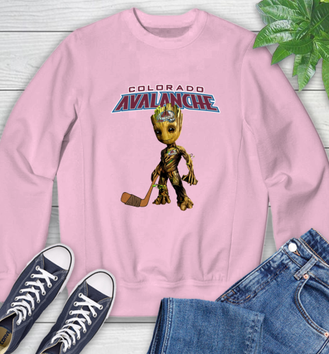 Colorado Avalanche NHL Hockey Groot Marvel Guardians Of The Galaxy Sweatshirt 9