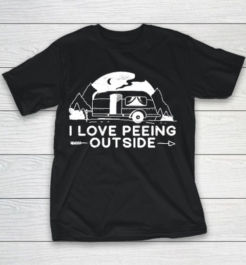 I Love Peeing Outside Camper Van Funny Camping Youth T-Shirt